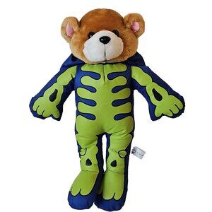 Teddy Bear In Halloween Skeleton Bones Costume Nylon Parachute Stuffed Animal